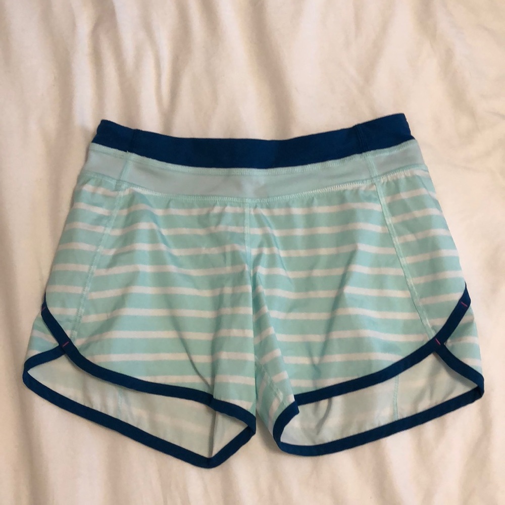 Blue and White Striped Ivivva Shorts